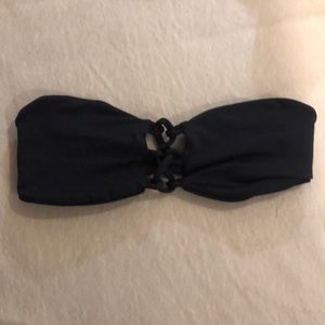 San Lorenzo strapless black bikini top